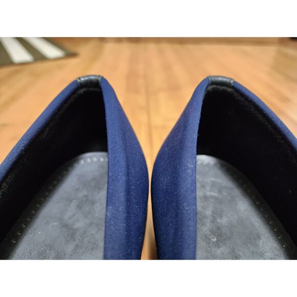 SAS Bliss Fabric Slip On Shoes Wedge Womens 6.5 Navy Stretch Comfort Casual Work - Picture 9 of 9